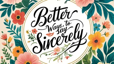 Better Ways to Say Sincerely