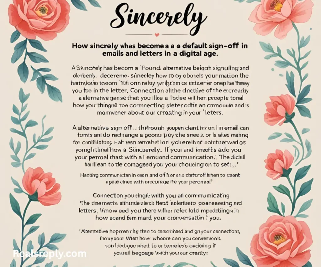 Why “Sincerely” Feels Overused