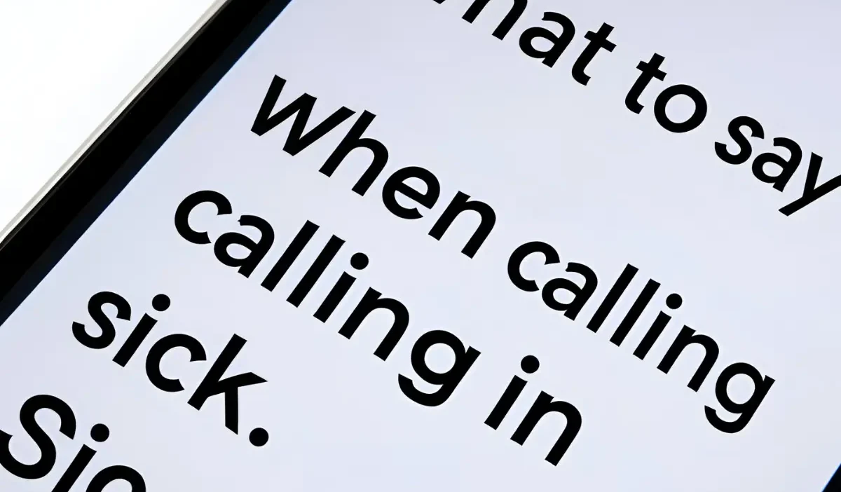 What to Say When Calling in Sick Text