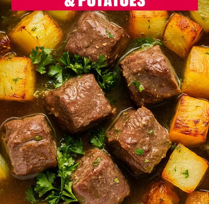 Slow Cooker Garlic Butter Beef Bites & Potatoes 2025