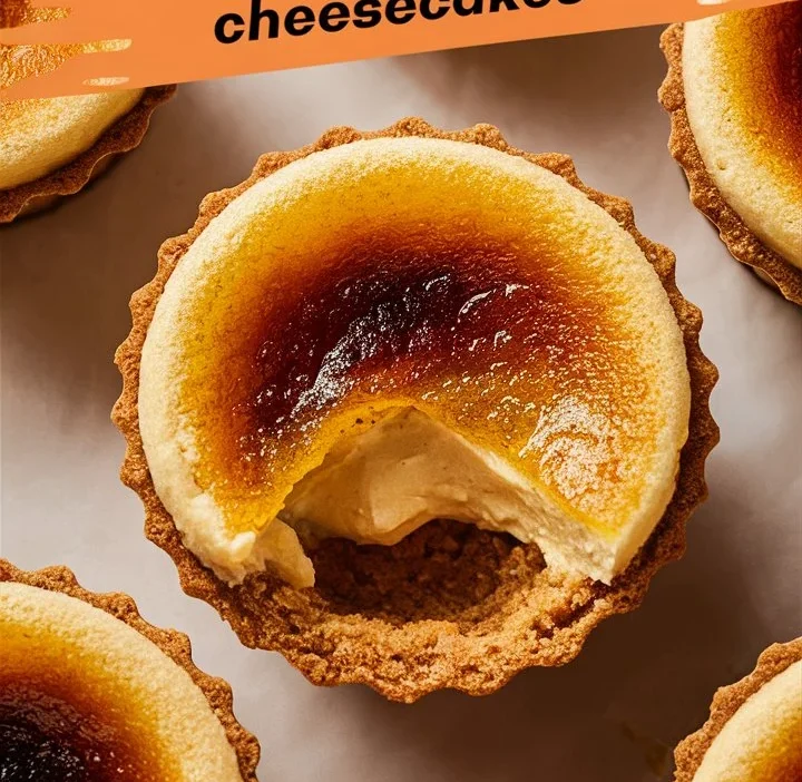 Mini Crème Brûlée Cheesecakes – Elegant Bite-Sized Desserts