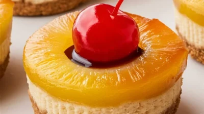Mini Pineapple Upside-Down Cheesecakes – A Perfect Bite-Sized Tropical Dessert