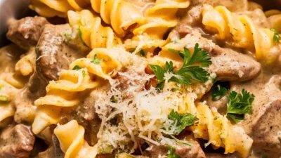 Beef and Rotini in Garlic Parmesan Sauce: The Ultimate Comfort Food Recipe