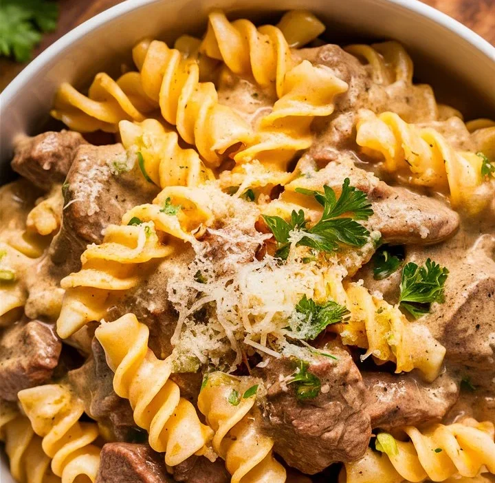 Beef and Rotini in Garlic Parmesan Sauce: The Ultimate Comfort Food Recipe