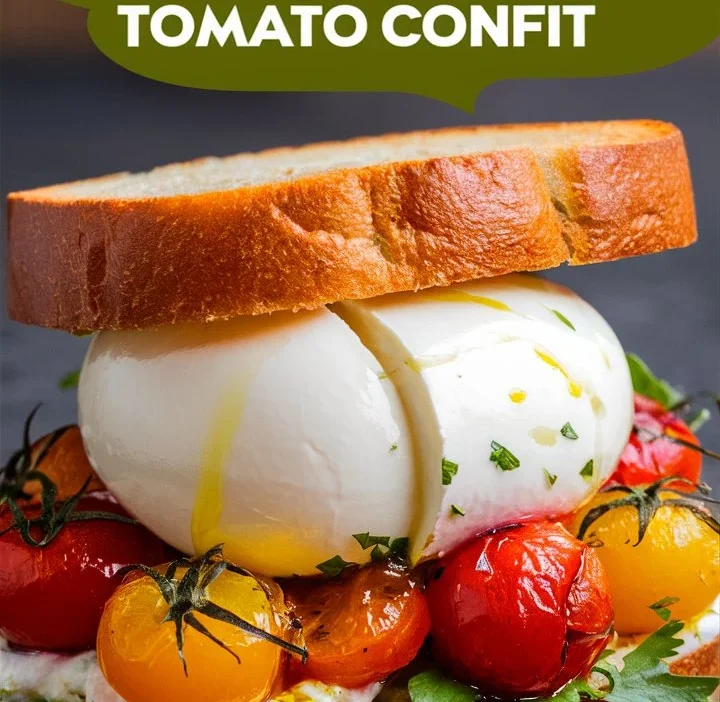 Burrata Caprese Sandwich with Cherry Tomato Confit: The Ultimate Italian-Inspired Recipe