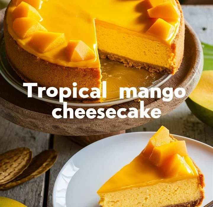 Tropical Mango Cheesecake: A Slice of Sunshine in Every Bite