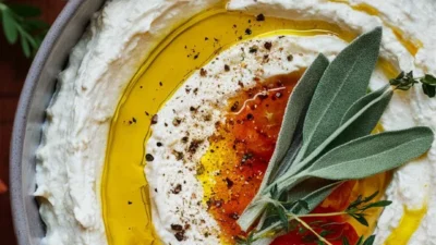 Roasted Garlic and Herb Whipped Feta: A Creamy, Savory Masterpiece