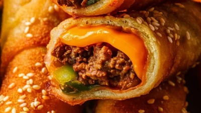 Crispy Cheeseburger Egg Rolls – The Ultimate Fusion Snack